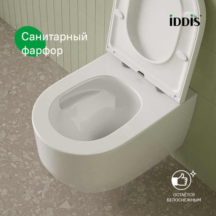 Комплект 3в1: подвесной унитаз, пневматическая инсталляция и клавиша смыва графит, Эйгер Кью (Aiger Q), IDDIS, AIQPA1GMi73