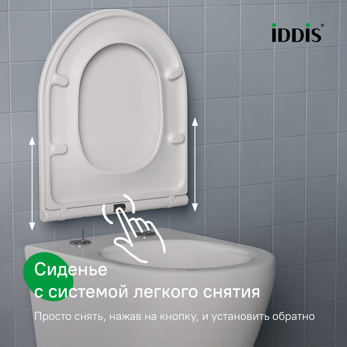 Унитаз подвесной безободковый, Бланко Кью (Blanco Q), IDDIS, BLQNDSEI25