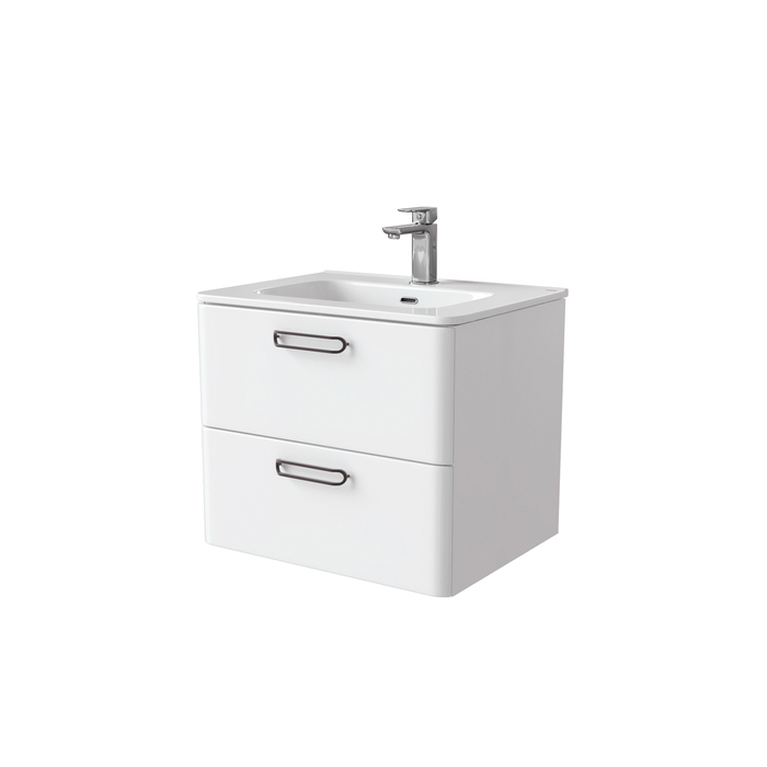 Тумба с умывальником, подвесная, 60 см, белая, Брик (Brick), IDDIS, BRI60W0i95K
