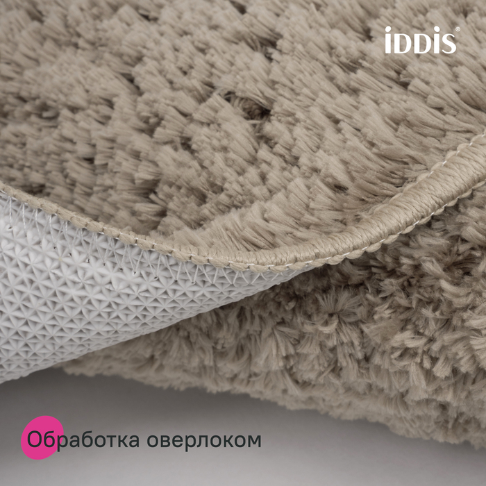 Набор ковриков для ванной комнаты, 50х80 + 50х50, микрофибра, светло-коричневый, IDDIS, BSET07Mi13