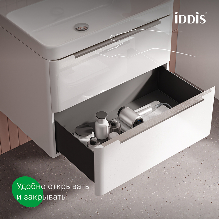 Тумба с умывальником, подвесная, 70 см, белый, Клауд Икс (Cloud X), IDDIS, CLX70W0i95K подходит умыв. 0177000i28