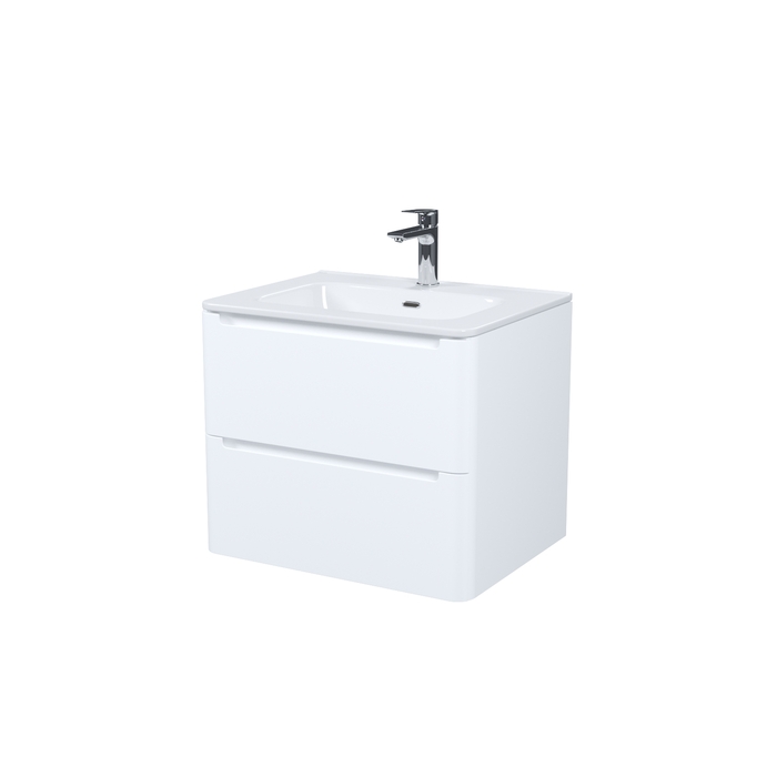 Тумба с умывальником, подвесная, 60 см, белая, Эдифис (Edifice), IDDIS, EDI60W0i95K