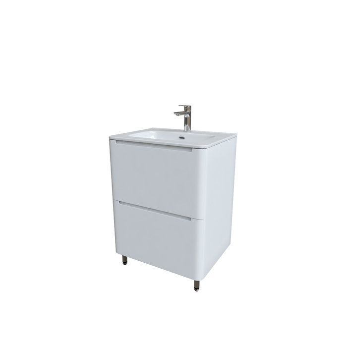 Тумба с умывальником, напольная, 60 см, белая, Эдифис (Edifice), IDDIS, EDI60WFi95K