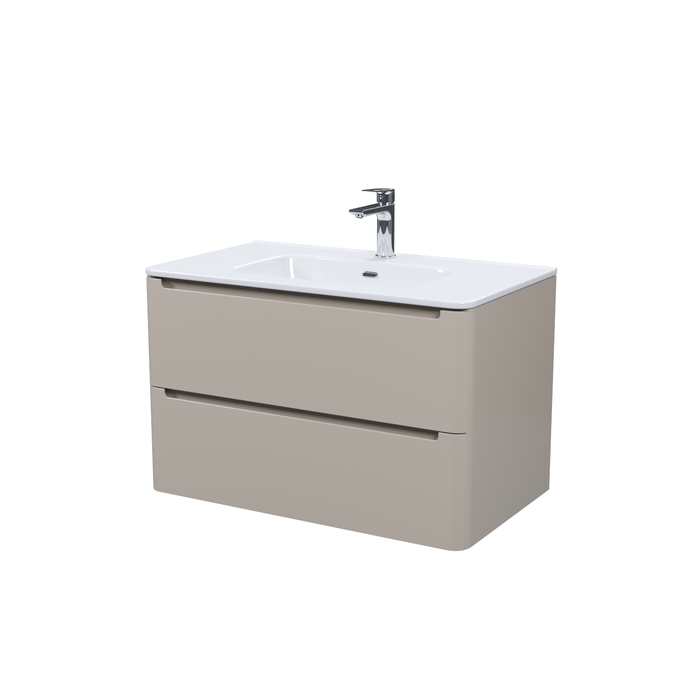 Тумба с умывальником, подвесная, 80 см, капучино, Эдифис (Edifice), IDDIS, EDI80C0i95K подходит умыв. 0108000i28