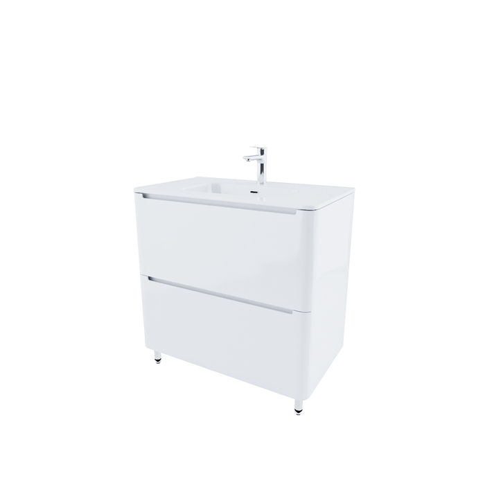 Тумба с умывальником, напольная, 80 см, белая, Эдифис (Edifice), IDDIS, EDI80WFi95K