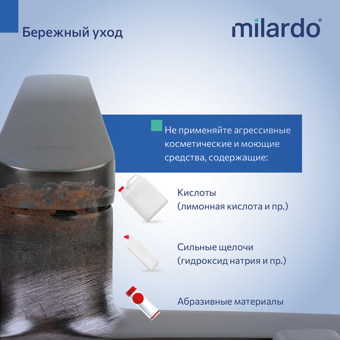 Cмеситель для ванны, графит, Лип (Leap), Milardo, LEAGM00M02