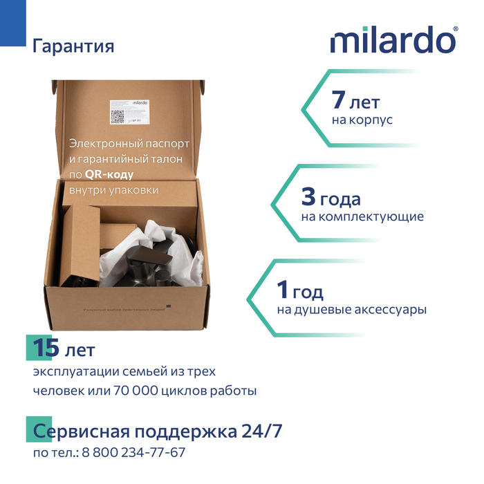Cмеситель для ванны, графит, Лип (Leap), Milardo, LEAGM00M02