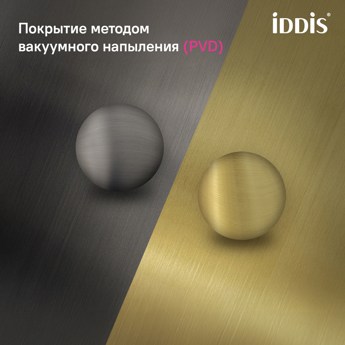 Мойка, нерж. сталь, графит, 446*446, Мейт (Mate), IDDIS, MAT44GMi77