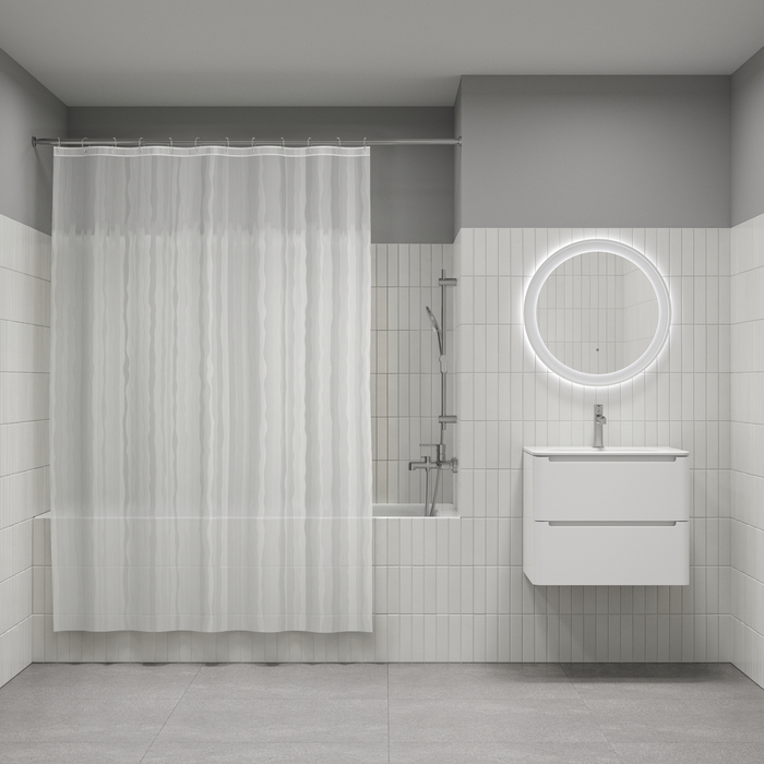 Штора для ванной, 200x180 см, 3D, полиэтиленвинилацетат (PEVA), IDDIS, P03PV18i11