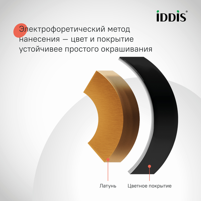 Душевая система с тропическим душем и изливом, матовый черный, Паркер (Parker), IDDIS, PARBL3Fi06