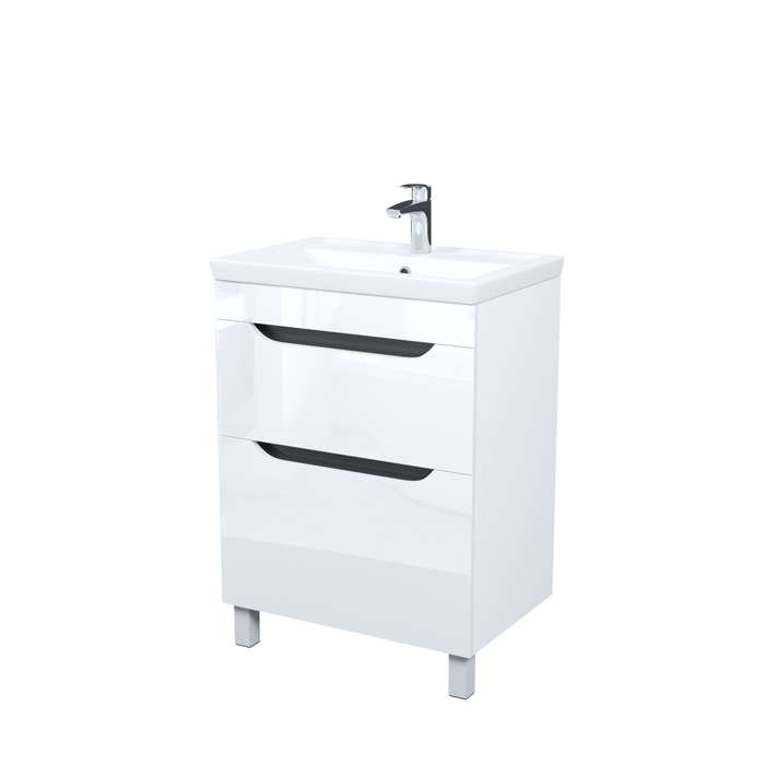 Тумба с умывальником, напольная, 60 см, белый, Рэй (Ray), IDDIS, RAY60WFi95K подходит умыв. 4076000i28