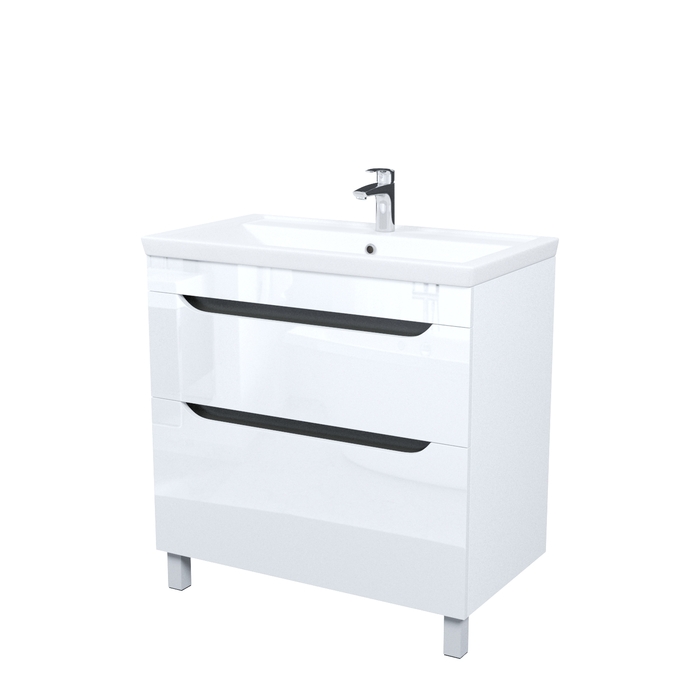 Тумба с умывальником, напольная, 80 см, белый, Рэй (Ray), IDDIS, RAY80WFi95K подходит умыв. 4078000i28