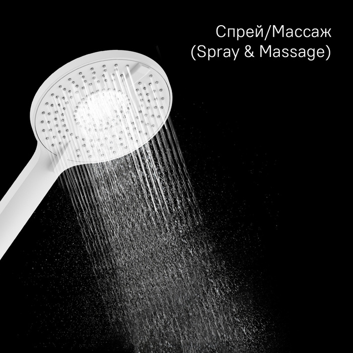 Лейка для душа, 4F, белая матовая, Рора (Rora), Milardo, ROR4FWRM18