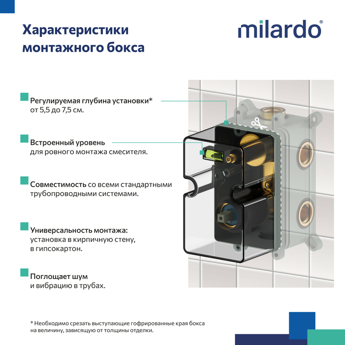 Душевая система скрытого монтажа с тропическим душем и ручным душем, черный матовый, Рора (Rora), Milardo, RORBL02M67