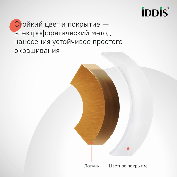 Смеситель для ванны с верхним душем, белый матовый, Шелфи (Shelfy), IDDIS, SHEWTBTi06