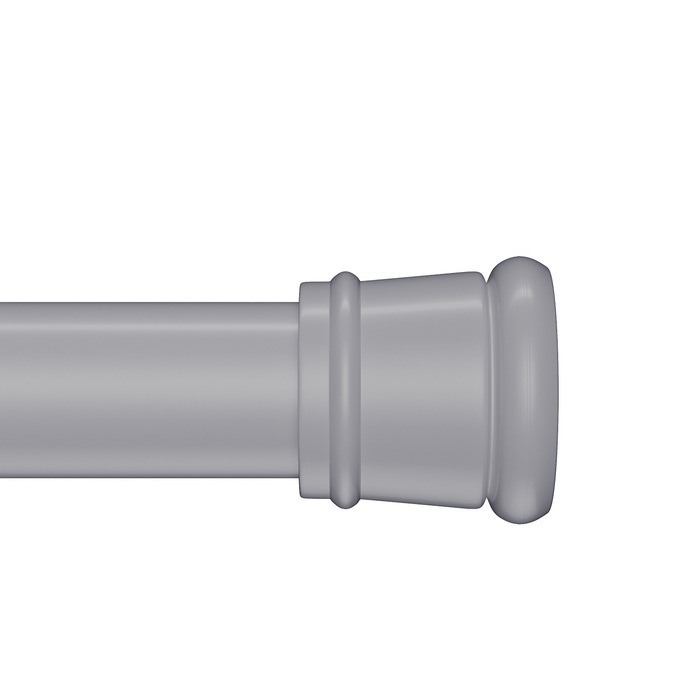Карниз для ванной комнаты, 110-200 см, серый, IDDIS, SRC0120i14