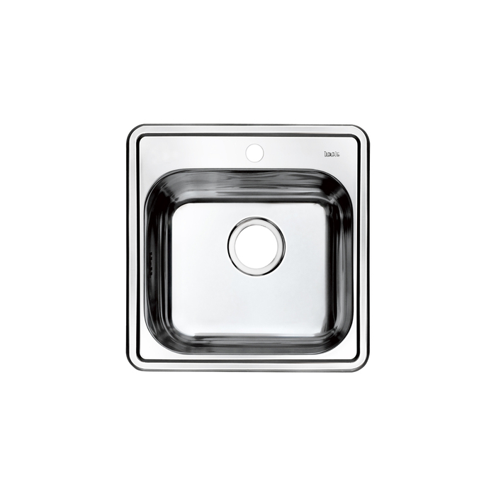 Мойка, нержавеющая сталь, полированная, 485*485, Стрит Эс (Strit S), IDDIS, STR48P0i77