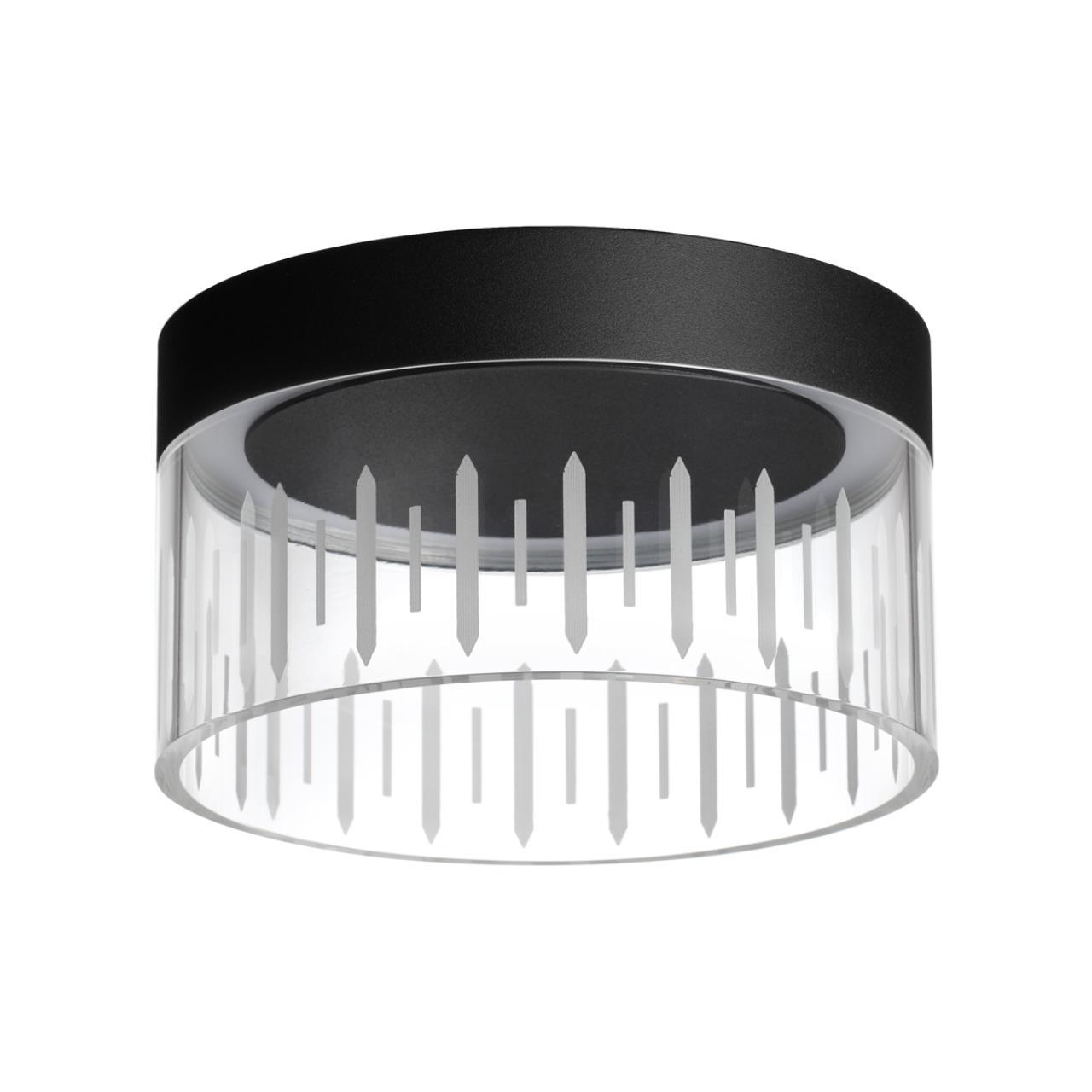 359004 OVER NT23 388 черный Светильник накладной светодиодный IP20 LED 4000K 18W 85-265V AURA