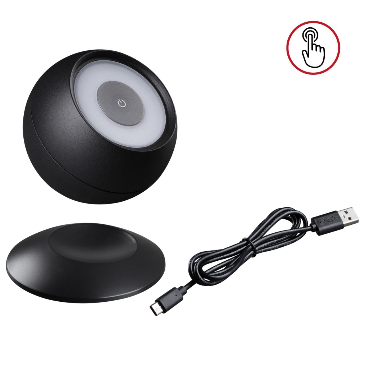 359288 STREET NT24 692 черный Светильник ландшафтный переносной IP54 LED 2W 2600mAh Li-ion 3.7V 4000K 170Лм CARDI