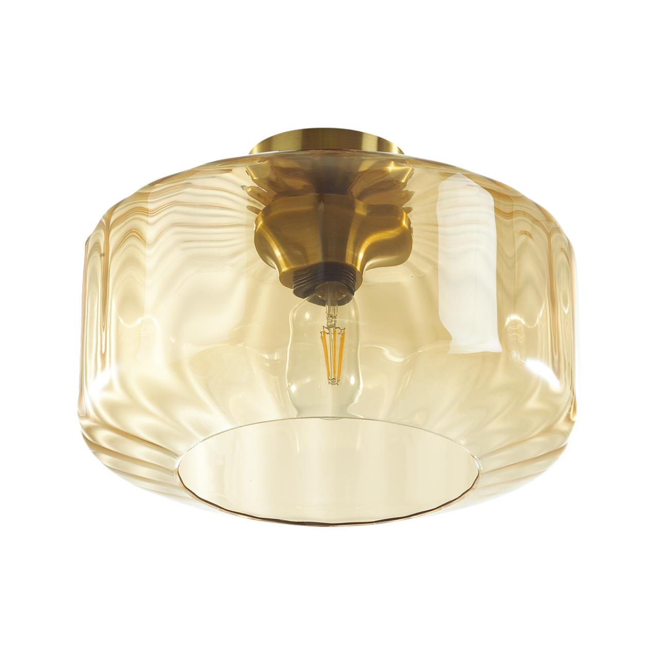 4747/1C PENDANT ODL21 409 янтарный/бронзовый Светильник потолочный E27 1*60W BINGA