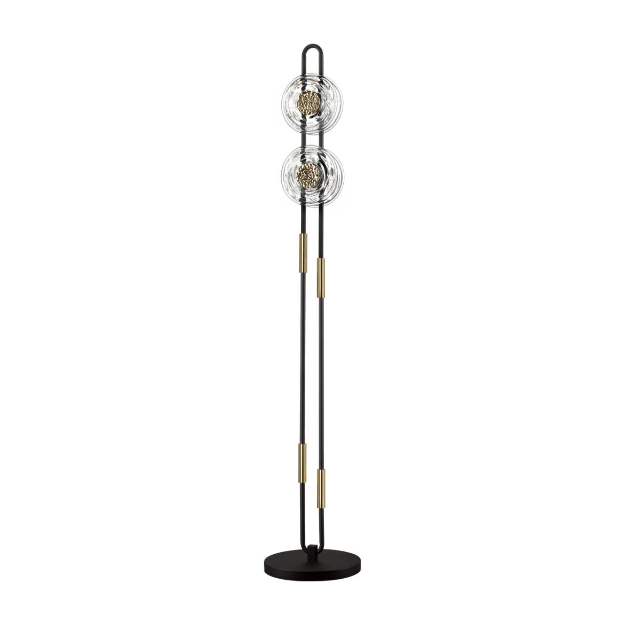 5407/23FL MODERN ODL_EX24 101 черный/золотой/металл/стекло Торшер LED 23W 3000K 1940Лм MAGNET