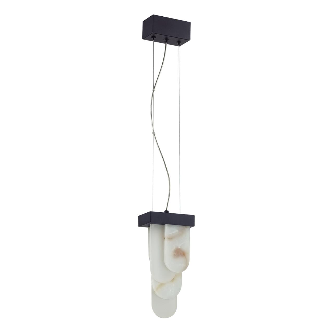 5438/12L HIGHTECH ODL_EX25 081 черный/металл/ смола под алебастр /акрил Подвес LED 12W 3000K 1489Лм FOROS