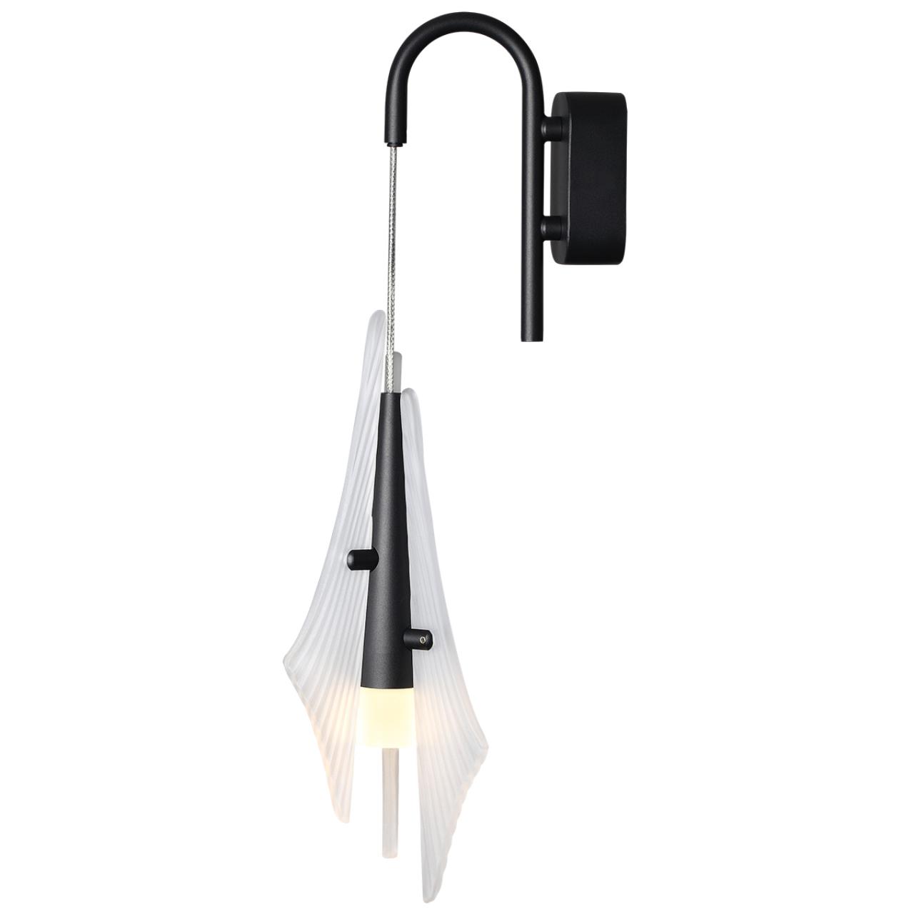 5442/6WLA L-VISION ODL_EX26 059 черный/бел.матовый/металл/стекло/акрил Бра LED*6W 3000K 633Лм AFALINA
