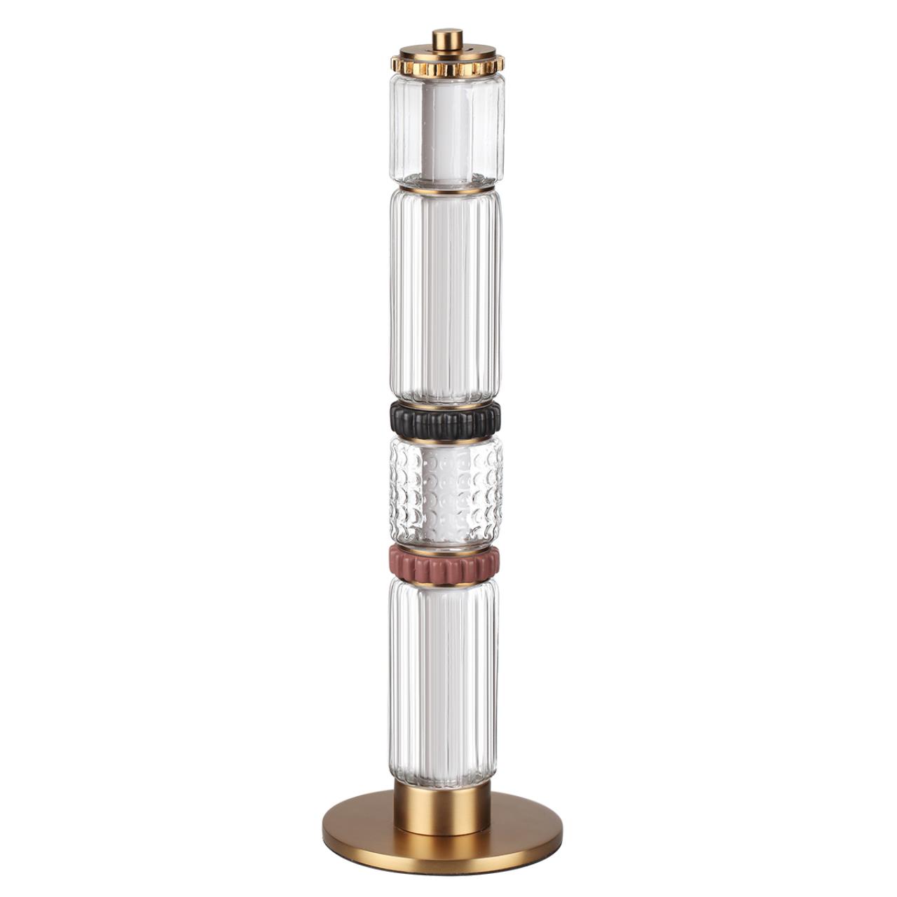 5455/15TL L-VISION ODL_EX26 043 сатин.латунь/терракот/черный Настольная лампа LED 15W 4000K COLLIER