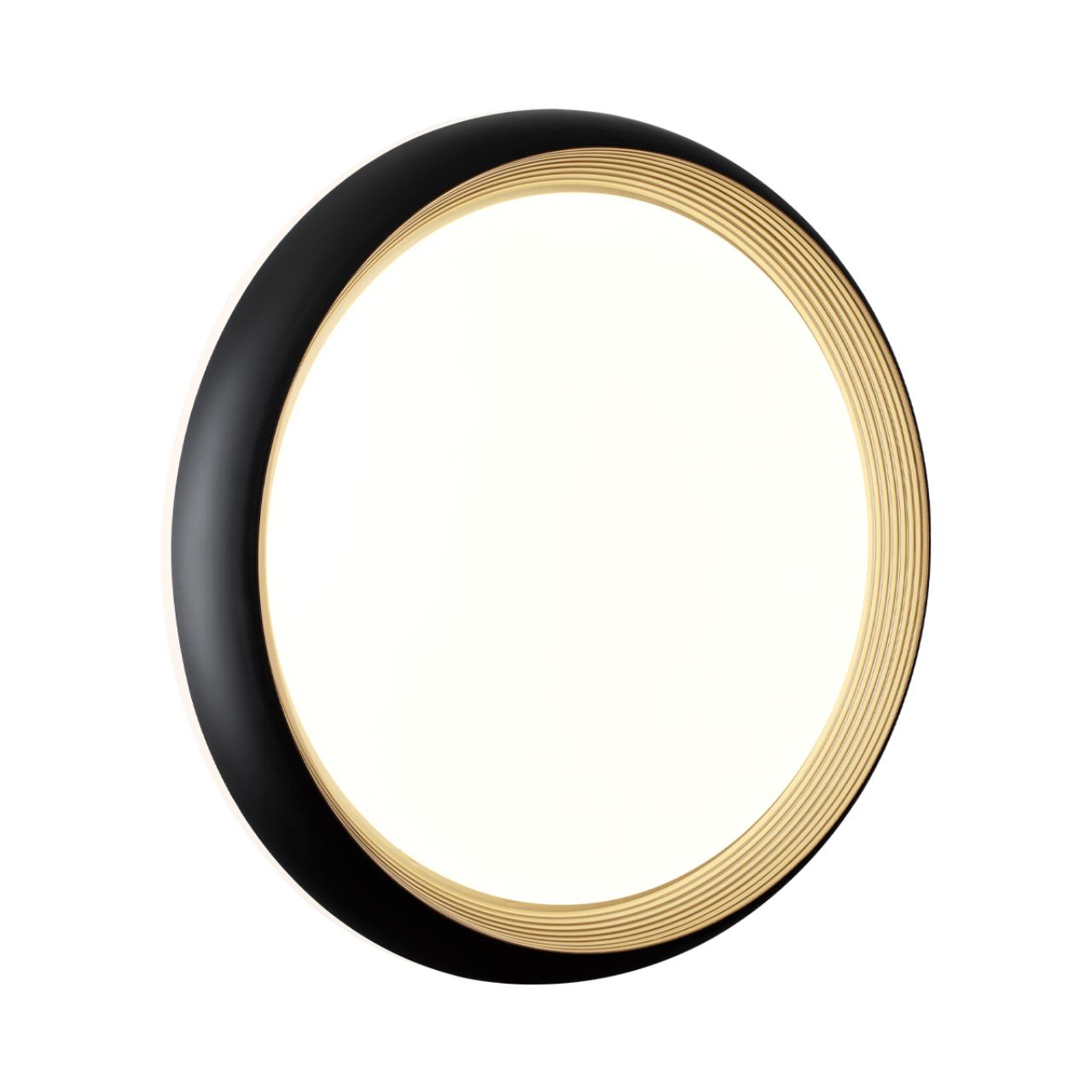 7651/DL PALE SN 141 Светильник пластик/черный/золотой LED 48Вт 4000К D380 IP43 TOFIQ BLACK