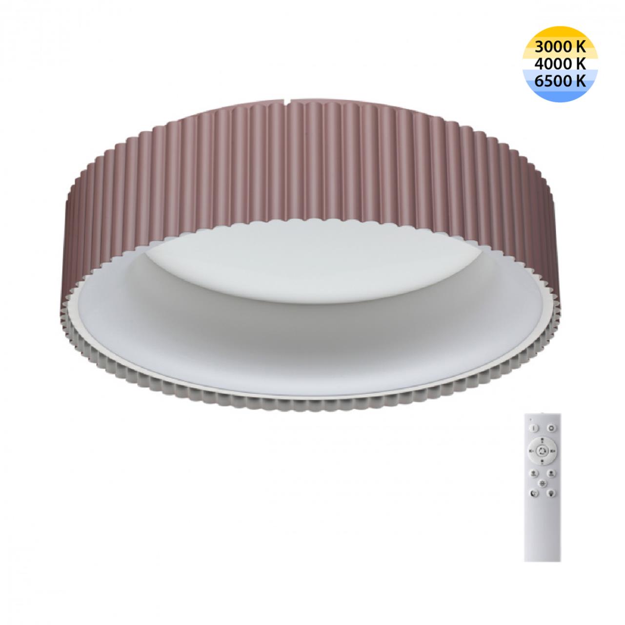 7714/56L AVRA LED SN 574 Светильник металл/акрил/белый/мокко LED 56Вт 3000-6500К D460 IP20 пульт ДУ SHARMEL