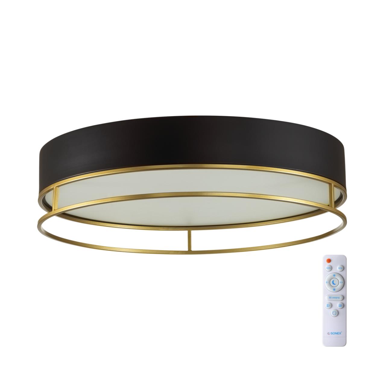 7723/65L AVRA LED SN 593 Светильник металл/пластик/белый/черный/золотой LED 65Вт 3000-6000K D450 IP20 пульт ДУ LOFTY