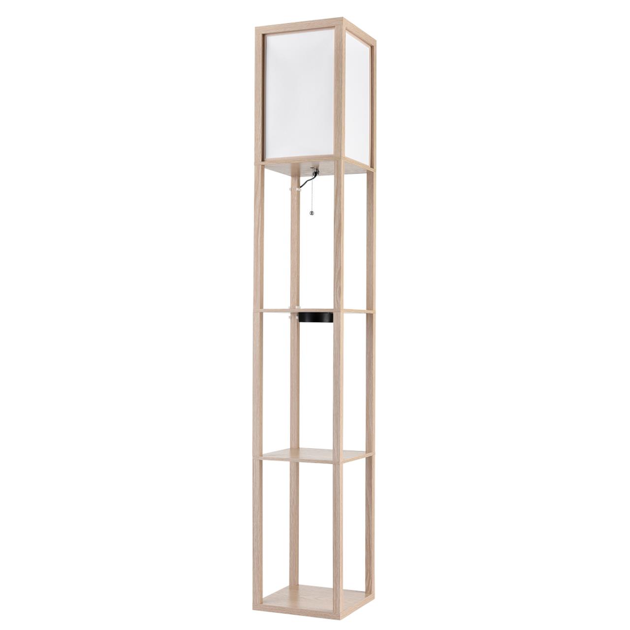 8091/1F COMFI LN26 459 дерево/белый, дерево/текстиль Торшер Е27 1*60W 220V PRACTIC