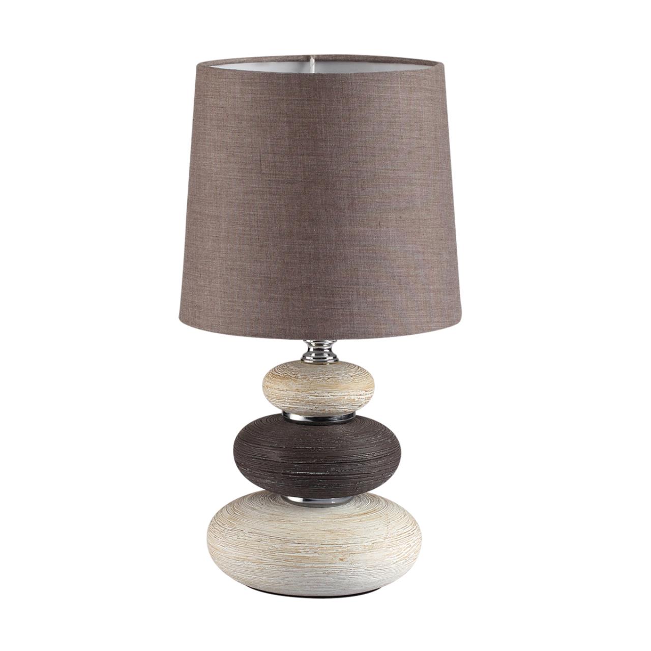 8126/1T COMFI LN26 510 коричневый/бежевый/белый, керамика/текстиль Настольная лампа Е14 1*40W 220V LATZA