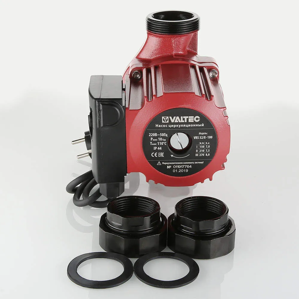 Насос циркуляционный Valtec RS 32/8-180 с гайками