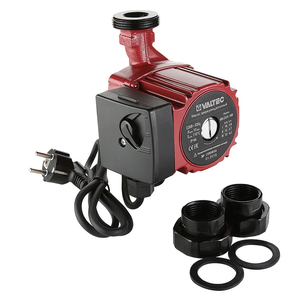 Насос циркуляционный Valtec RS 25/4-180 с гайками