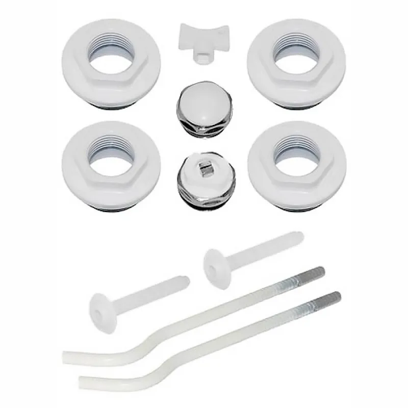 Комплект радиат. гаек 1/2" белый (2 кроншт.)