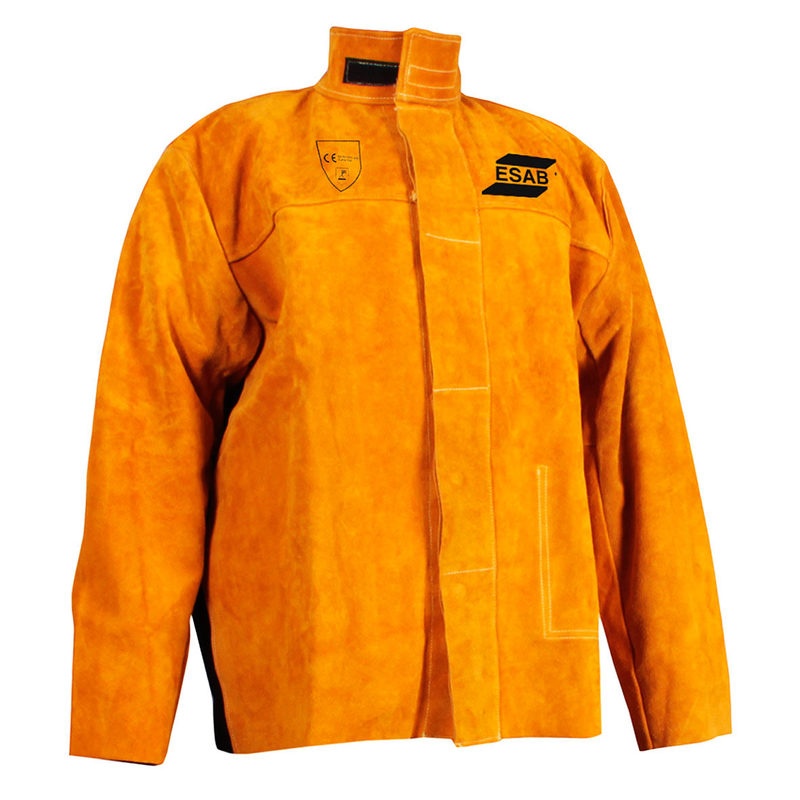 ESAB Welding Jacket Кожаная куртка сварщика со вставкой из огнестойкого материала на спине.