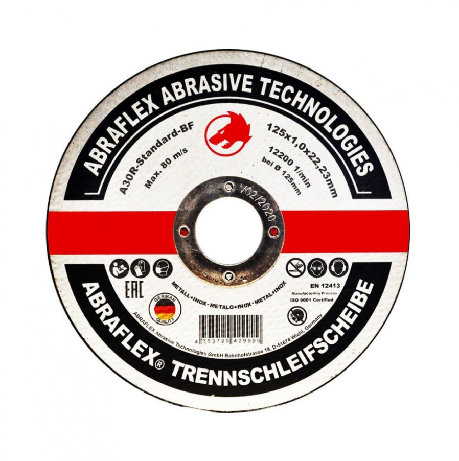 Круг отрезной ABRAFLEX 125×1,0×22 мет+нерж (Германия)