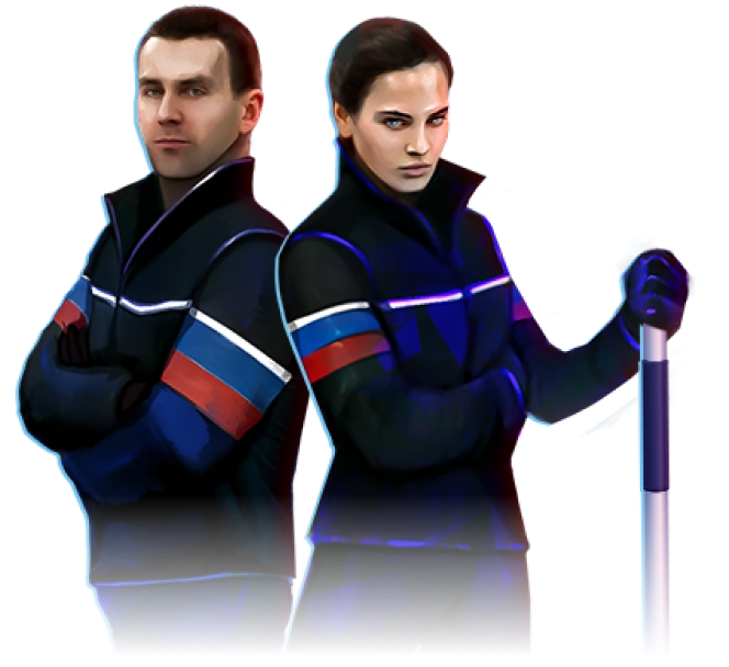 ПНГ с персонажами керлинг