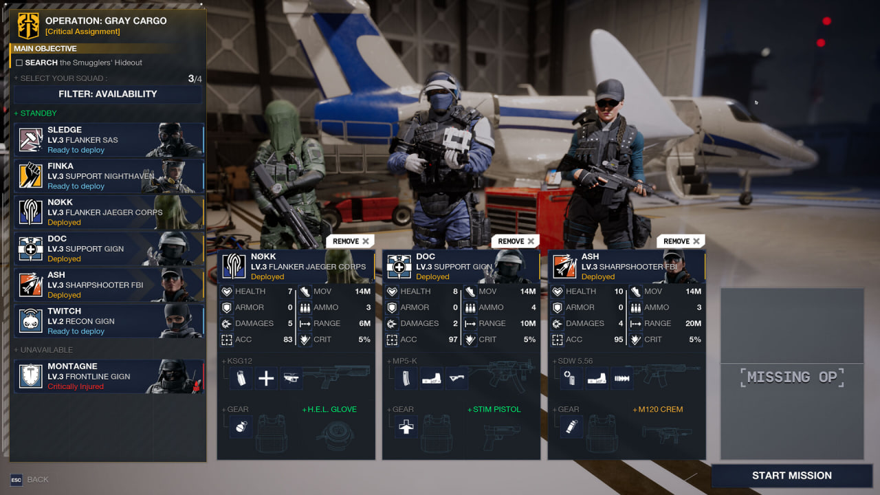В Rainbow Six Tactics не получится использовать одних и тех же оперативников