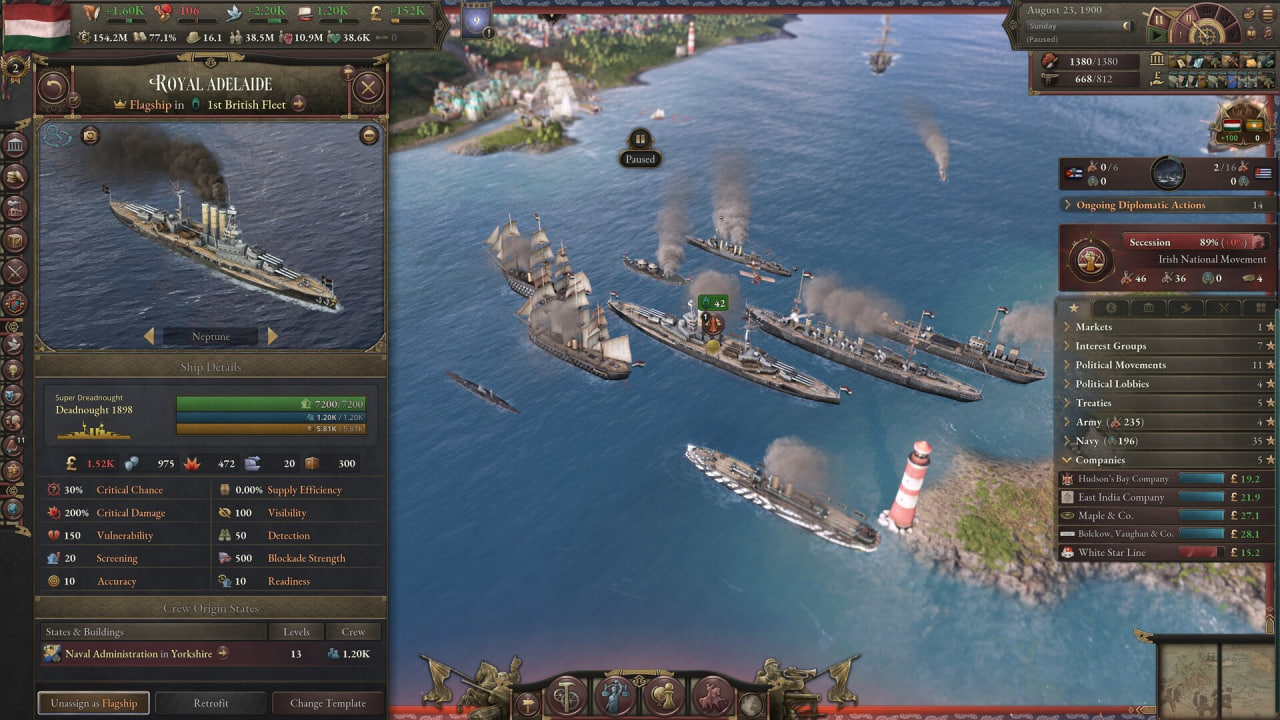 Выход обновления с новыми морскими сражениями сломал Victoria 3