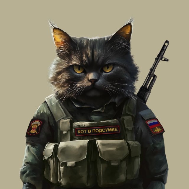 Кот в подсумке