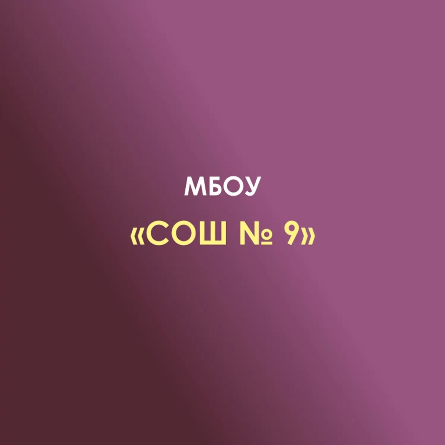 МБОУ СОШ № 9 с. Вольное