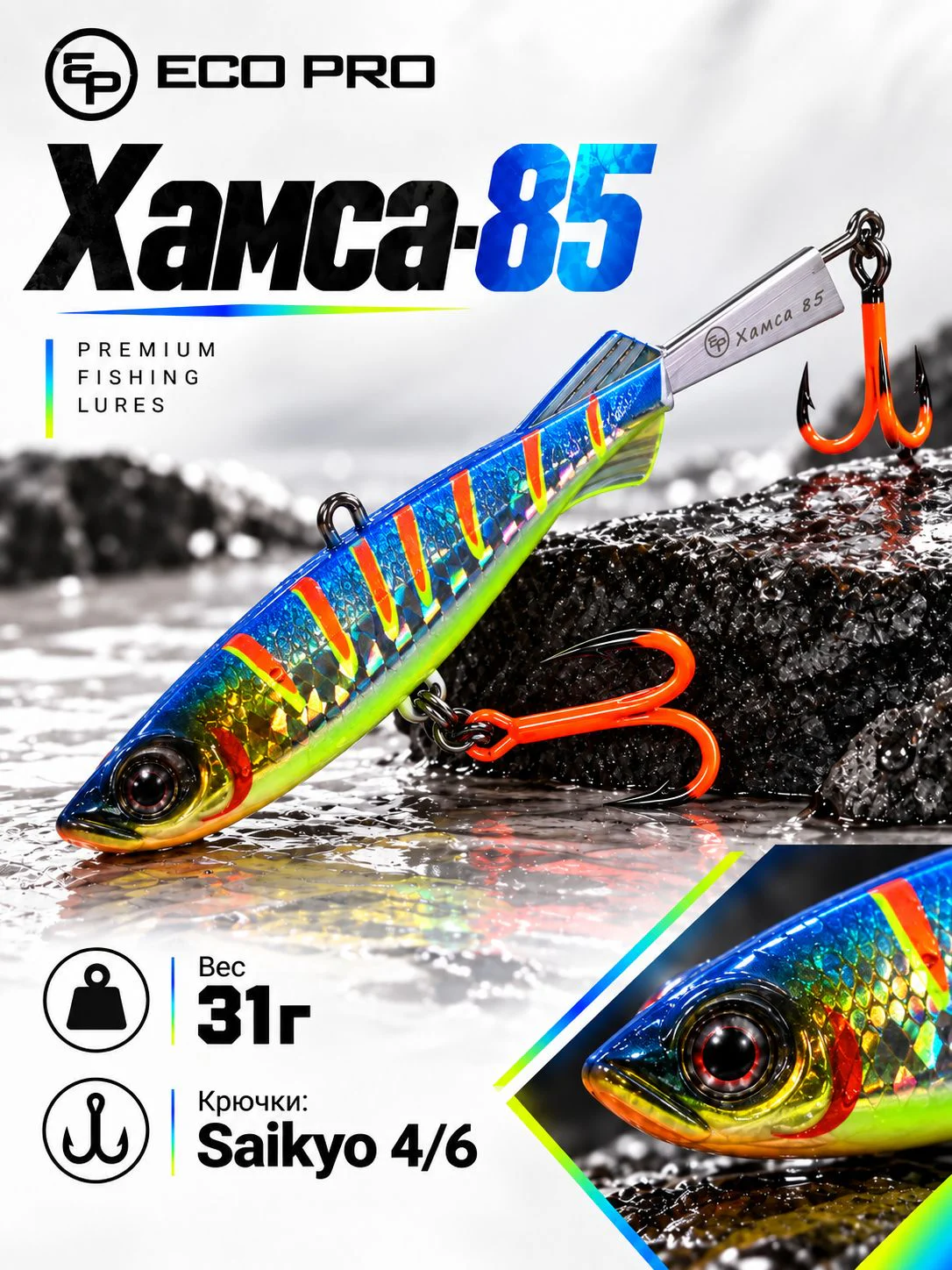 Балансир ECOPRO Хамса 8,5 см, 31г, 101