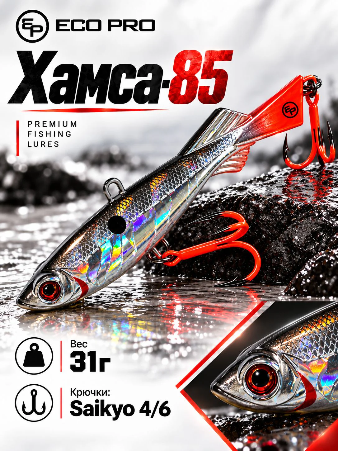 Балансир ECOPRO Хамса 8,5 см, 31г, 030