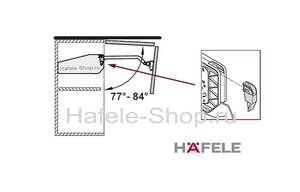 Ограничение угла раскрытия до 90 гр Free fold 372.37.060 Hafele 