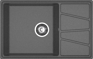 Мойка VERTEX - Графит 780х500х200мм прямоугольный 1 чаша GranFest V-780L графит 