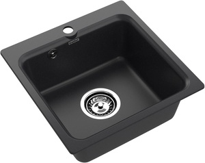 Мойка SMART - Черный 430х430х160мм Квадрат 1 чаша GranFest GF-SM430 