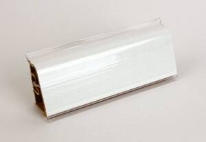 Плинтус Белый Глянец 10Г, 1111/1 АР740 (3м) - 3 000мм пластик Termoplast 