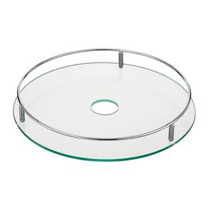 Полка стеклянная 380х380х70 мм хром STS350 Lemax 